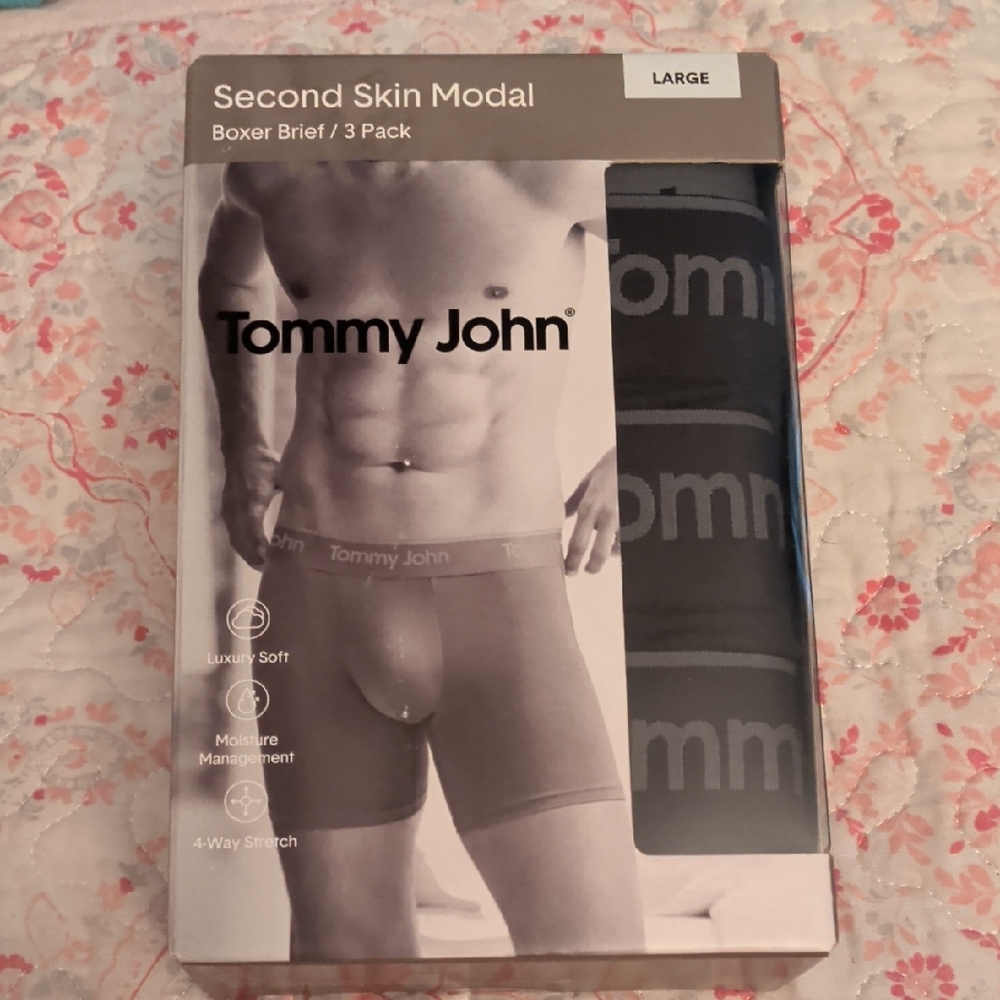 Tommy John Second Skin Modal Boxer Brief 3-Pack - Black
